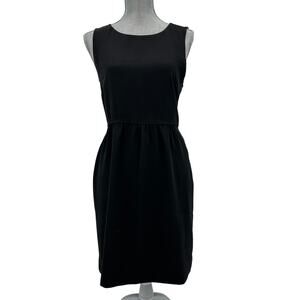 J. Crew Black Crepe Sleeveless Camille Cocktail Office Dress 58579 Size 4